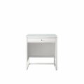 James Martin Vanities Athens 30in Countertop Unit, Glossy White w/ 3 CM Arctic Fall Solid Surface Top E645-DU30-GW-3AF